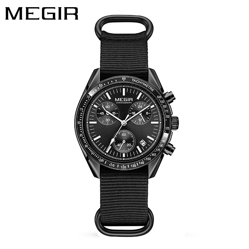 Canvas Strap Watch - MEGIR 2247 New Luxury Men's Watch