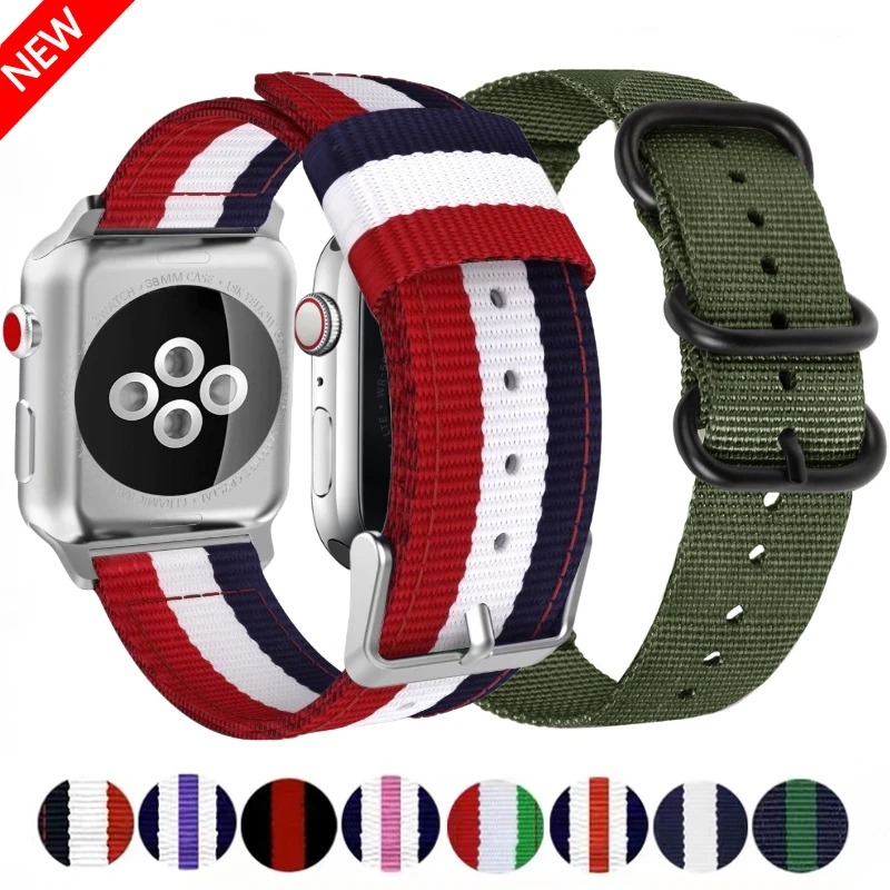 Canvas Strap Watch - Nylon Canvas Strap For Apple Watch