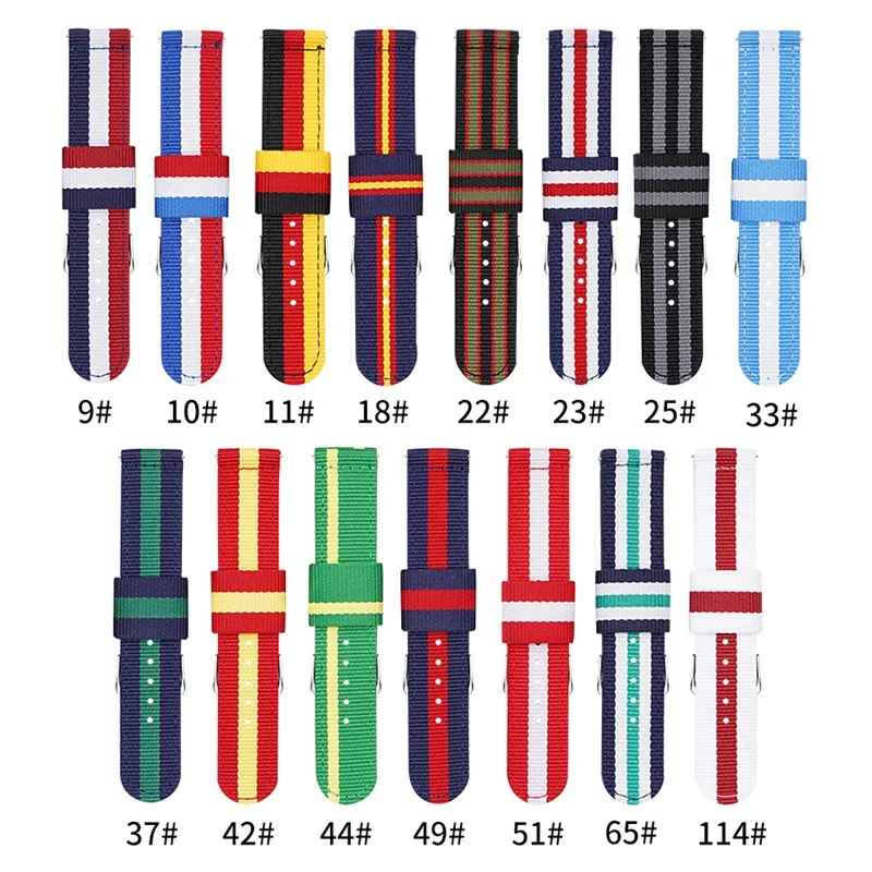 Canvas Strap Watch - 20mm 22mm Woven Nylon Strap for