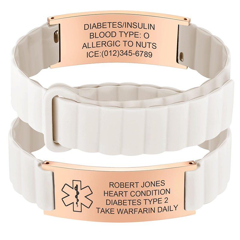 Custom Medical ID Bracelet for - đánh giá và giá Silicone Band Women