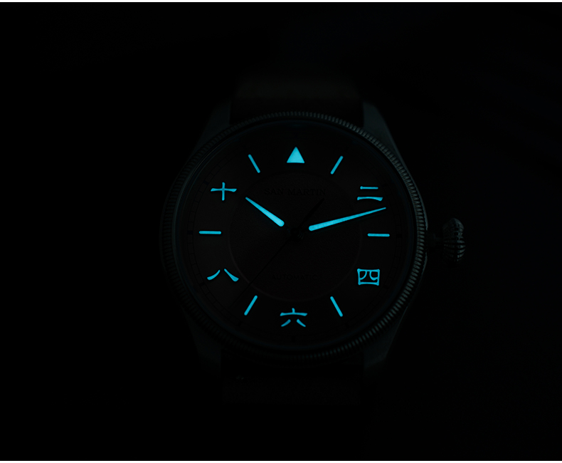 San Martin Men Automatic Watch - đánh giá và giá Leather Strap Quick Release