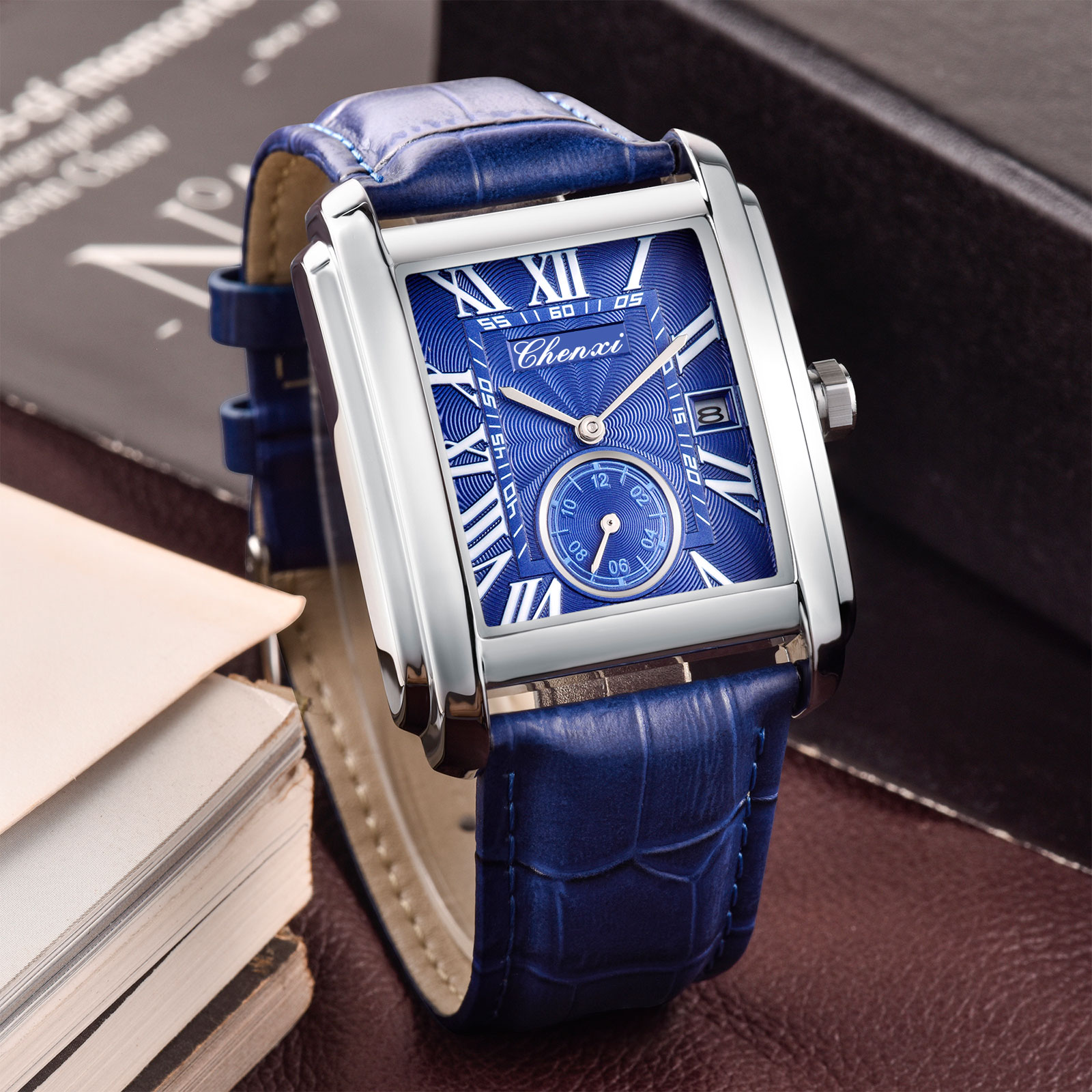 Chenxi 8216 New Fashion Boy Cl - đánh giá và giá Leather Watch Band Men