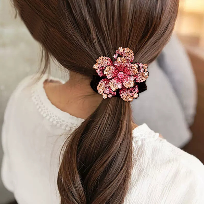 Women Rhinestone Scrunchies Ve - đánh giá và giá Silicone Band Women