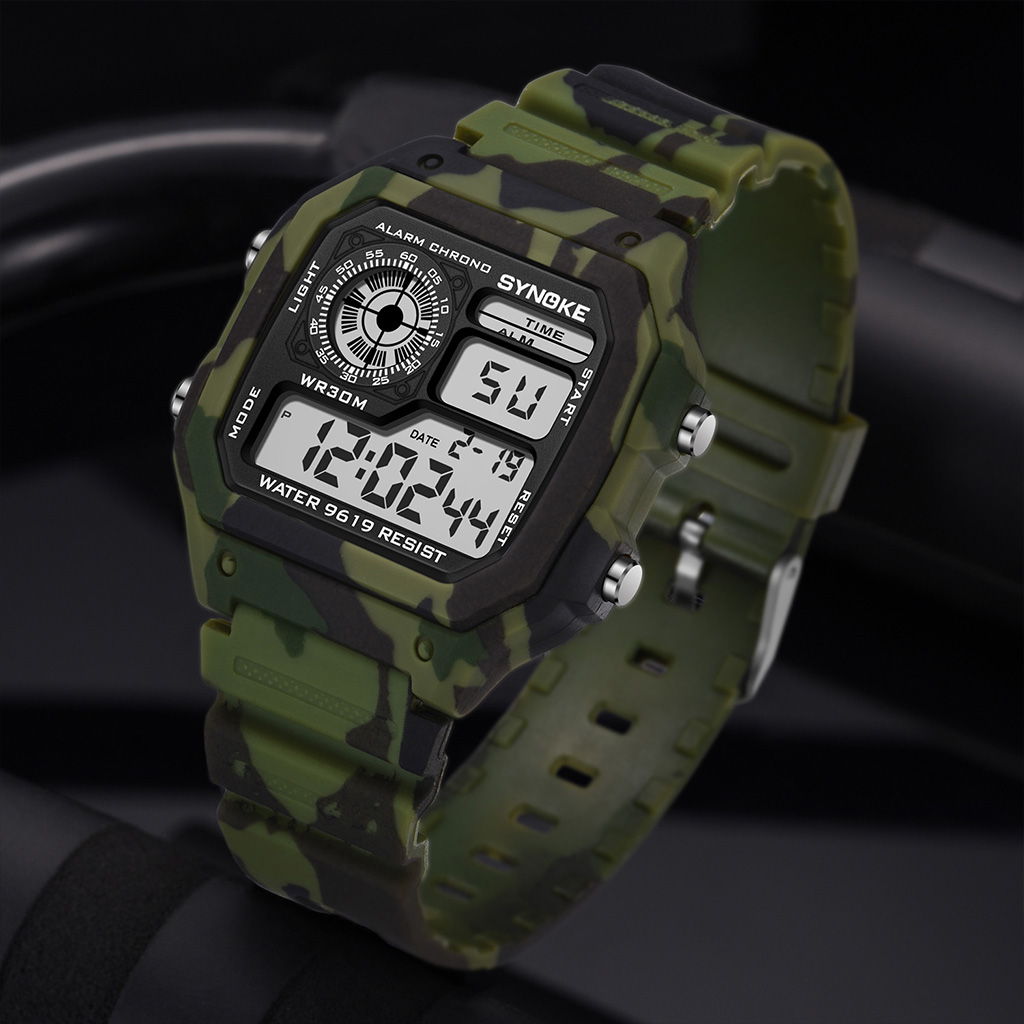 Synoke Outdoor Military Digita - đánh giá và giá Canvas Strap Watch