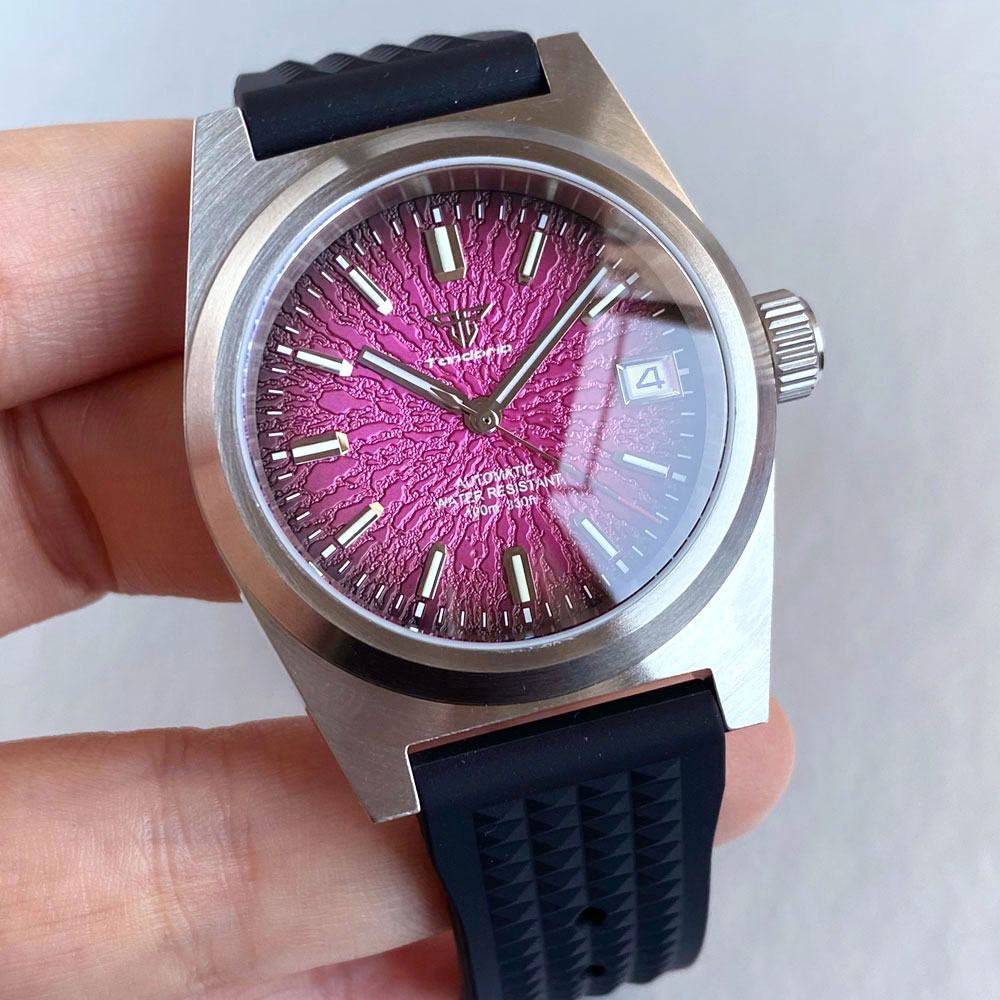 New 38mm Mechanical Watch Men  - đánh giá và giá Rubber Strap Diver