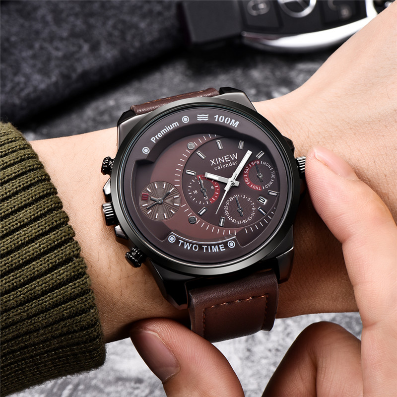 Original XINEW Brand Men Watch - đánh giá và giá Leather Watch Band Men