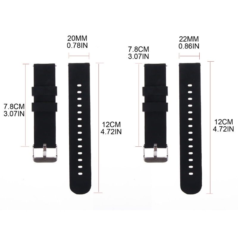 Silicone Strap 20/22mm Soft Qu - đánh giá và giá Silicone Watch Band 22Mm
