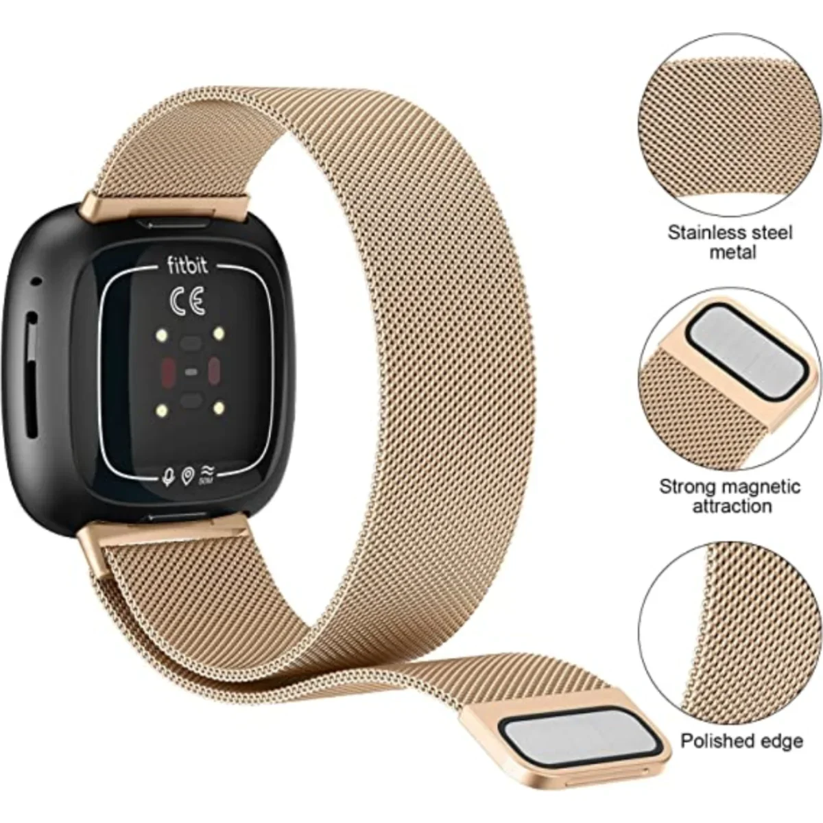 Milanese Strap for Fitbit Vers - đánh giá và giá Milanese Loop Magnetic