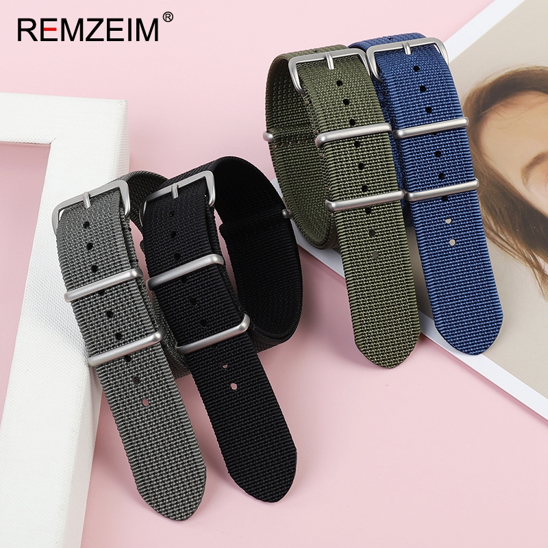 New Ribbed Nylon Watch Strap 1 - đánh giá và giá Suede Strap Watch