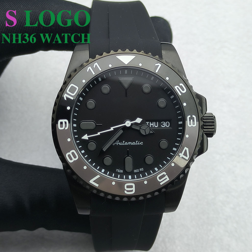 40MM NH36 Watch Black Men's St - đánh giá và giá Stainless Bracelet Diver