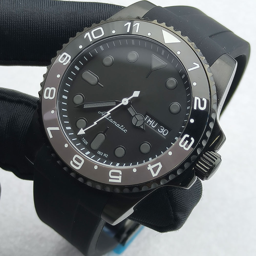 40MM NH36 Watch Black Men's St - đánh giá và giá Stainless Bracelet Diver
