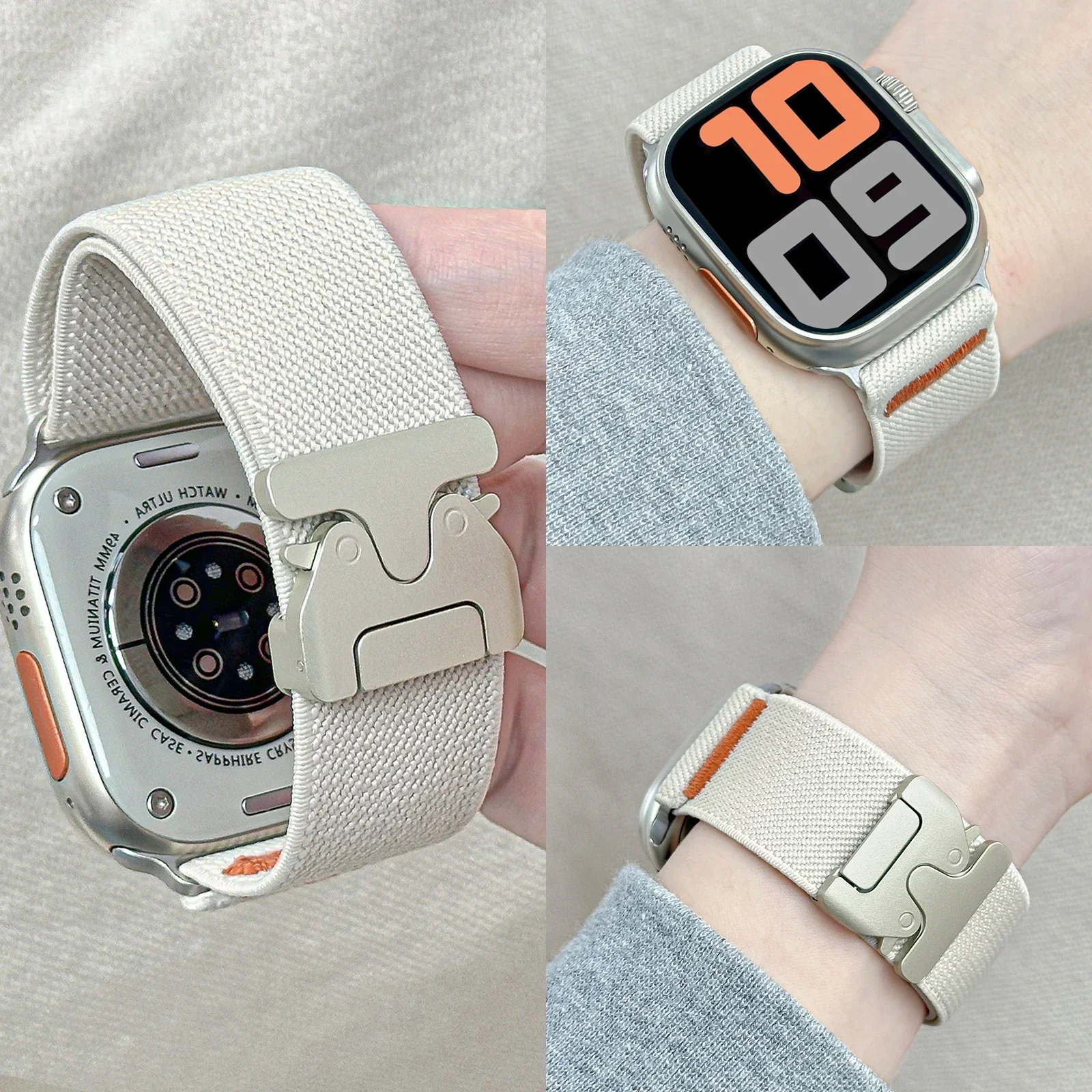Nylon Strap for Apple Watch ba - đánh giá và giá Parachute Strap Elastic