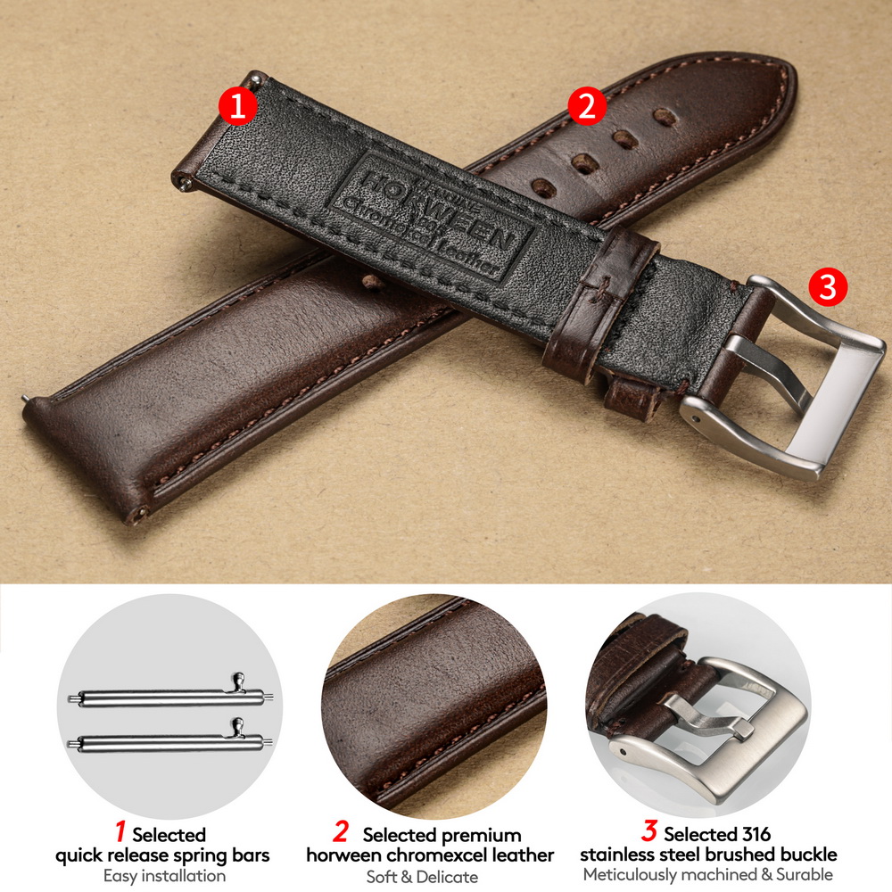 Hemsut Watch Bands Genuine Lea - đánh giá và giá Leather Strap Quick Release
