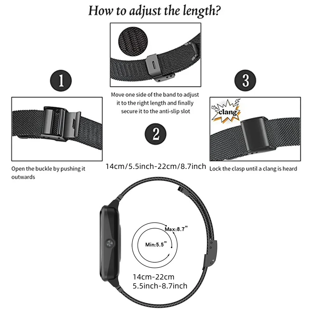 Metal Bands for Honor Watch 4  - đánh giá và giá Mesh Strap Metal