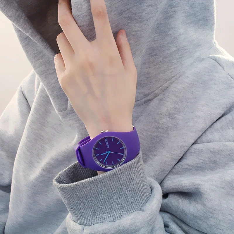 Men watch Women Cream Color Ul - đánh giá và giá Silicone Band Women