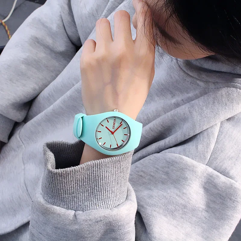 Men watch Women Cream Color Ul - đánh giá và giá Silicone Band Women