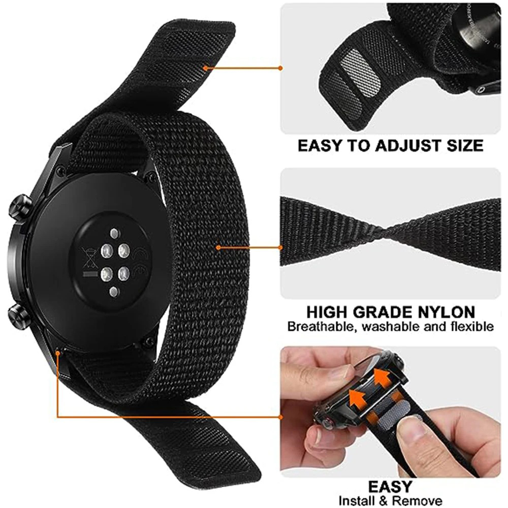 26/22mm Hook Loop Nylon Watch  - đánh giá và giá Sport Loop Velcro