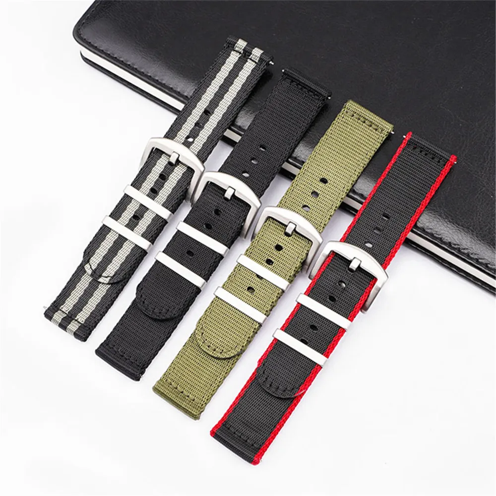 18/20/22/24mm Nylon Strap Men  - đánh giá và giá Canvas Strap Watch