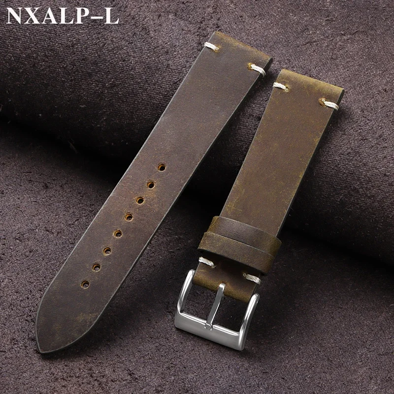 Vintage Oil Wax Leather Watch  - đánh giá và giá Nato Strap Nylon