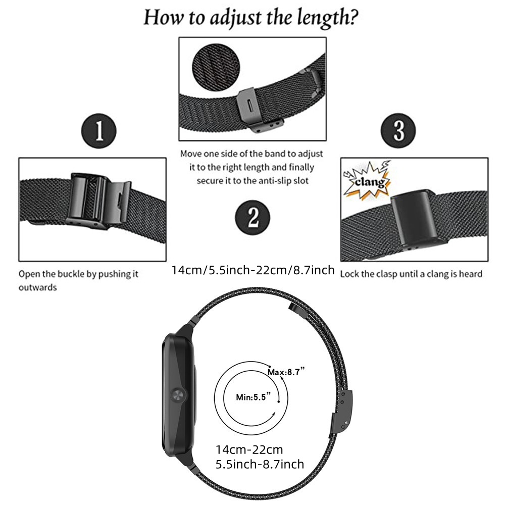 Metal Bands for Honor Watch 5  - đánh giá và giá Mesh Strap Metal
