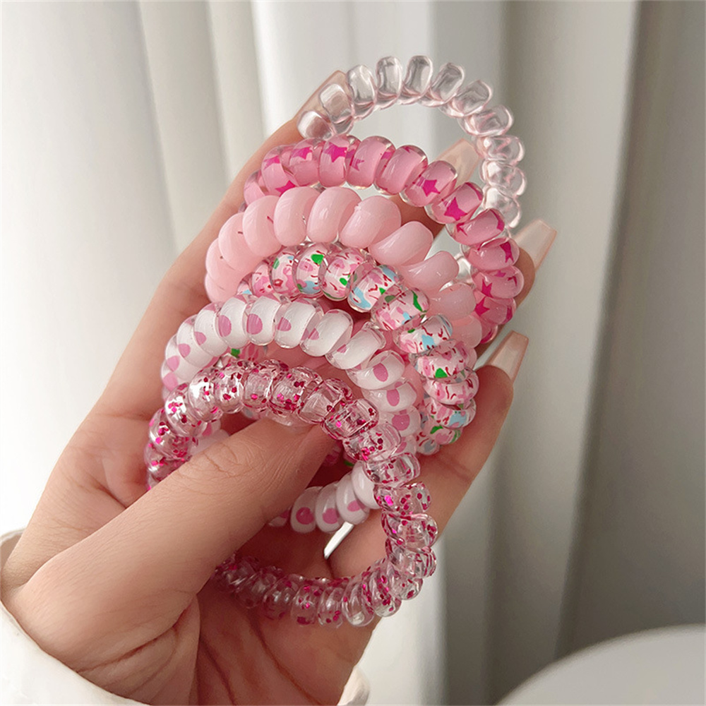 6pcs Sweet Cute Colorful Spira - đánh giá và giá Silicone Band Women