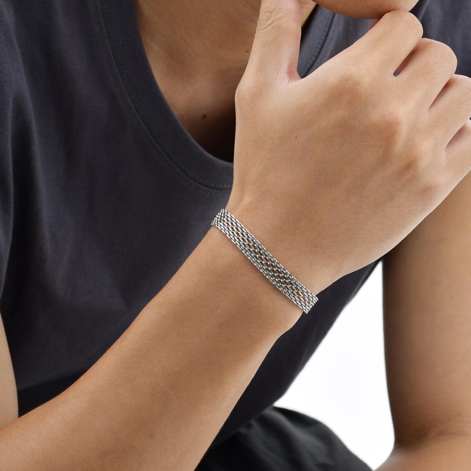 3/8mm Mesh Strap Chain Bracele - đánh giá và giá Mesh Strap Metal