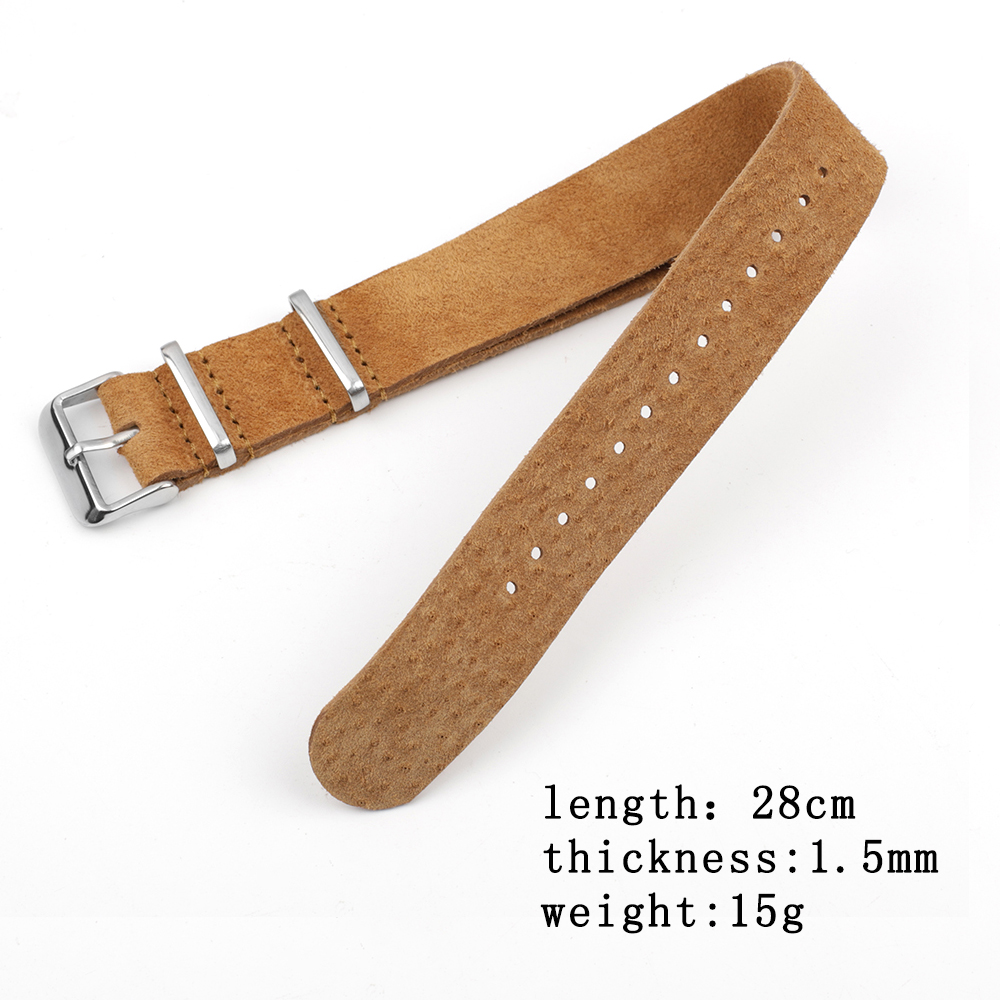 Da Lộn Dây Da Dây Đeo Mềm Mại  - đánh giá và giá Nato Strap Nylon