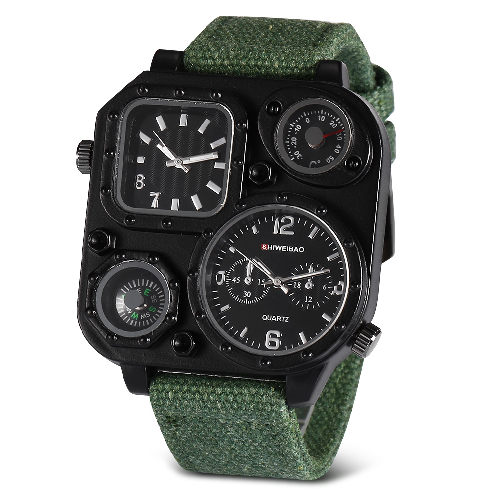 Thạch Anh Nam Đồng Hồ Cao Cấp  - đánh giá và giá Canvas Strap Watch