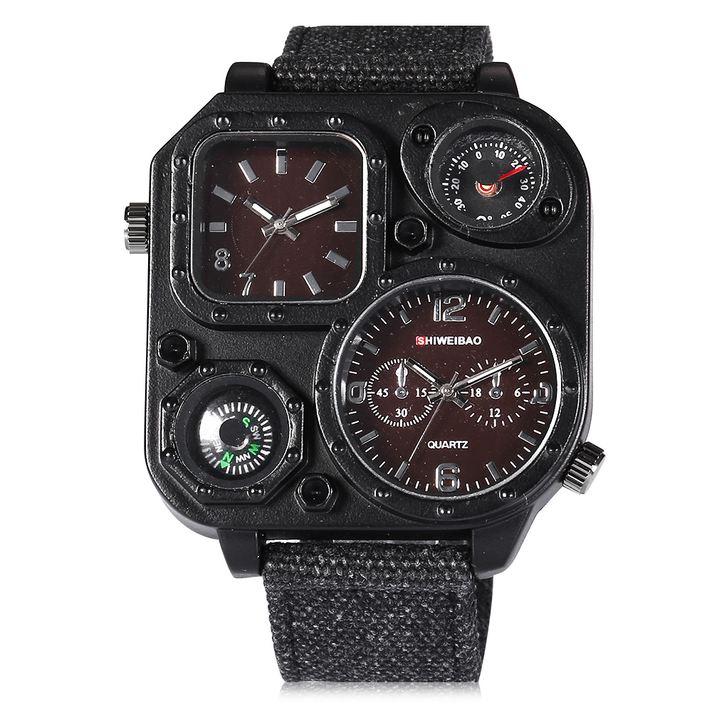 Thạch Anh Nam Đồng Hồ Cao Cấp  - đánh giá và giá Canvas Strap Watch