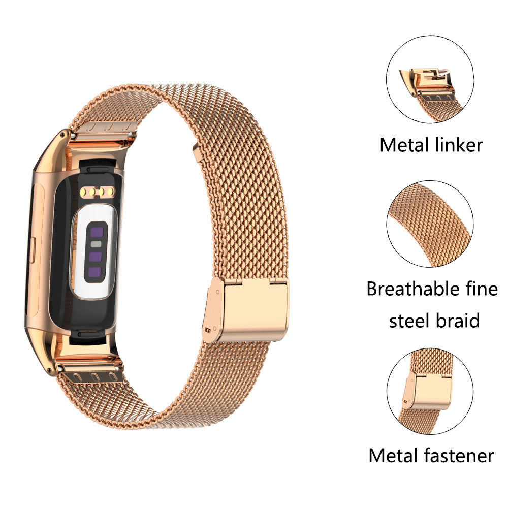 Suitable for Fitbit Charge 5/6 - đánh giá và giá Mesh Strap Metal