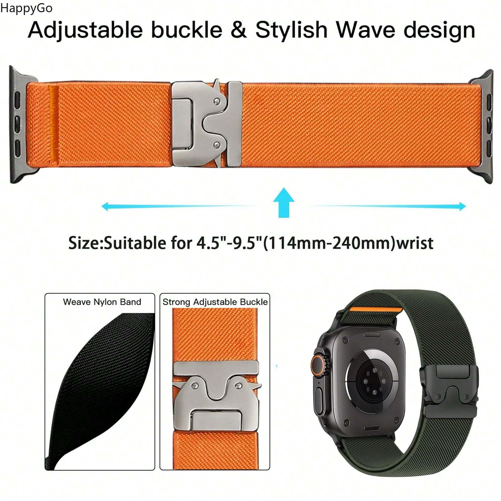 Wide Stretchy Nylon Wrist Stra - đánh giá và giá Parachute Strap Elastic