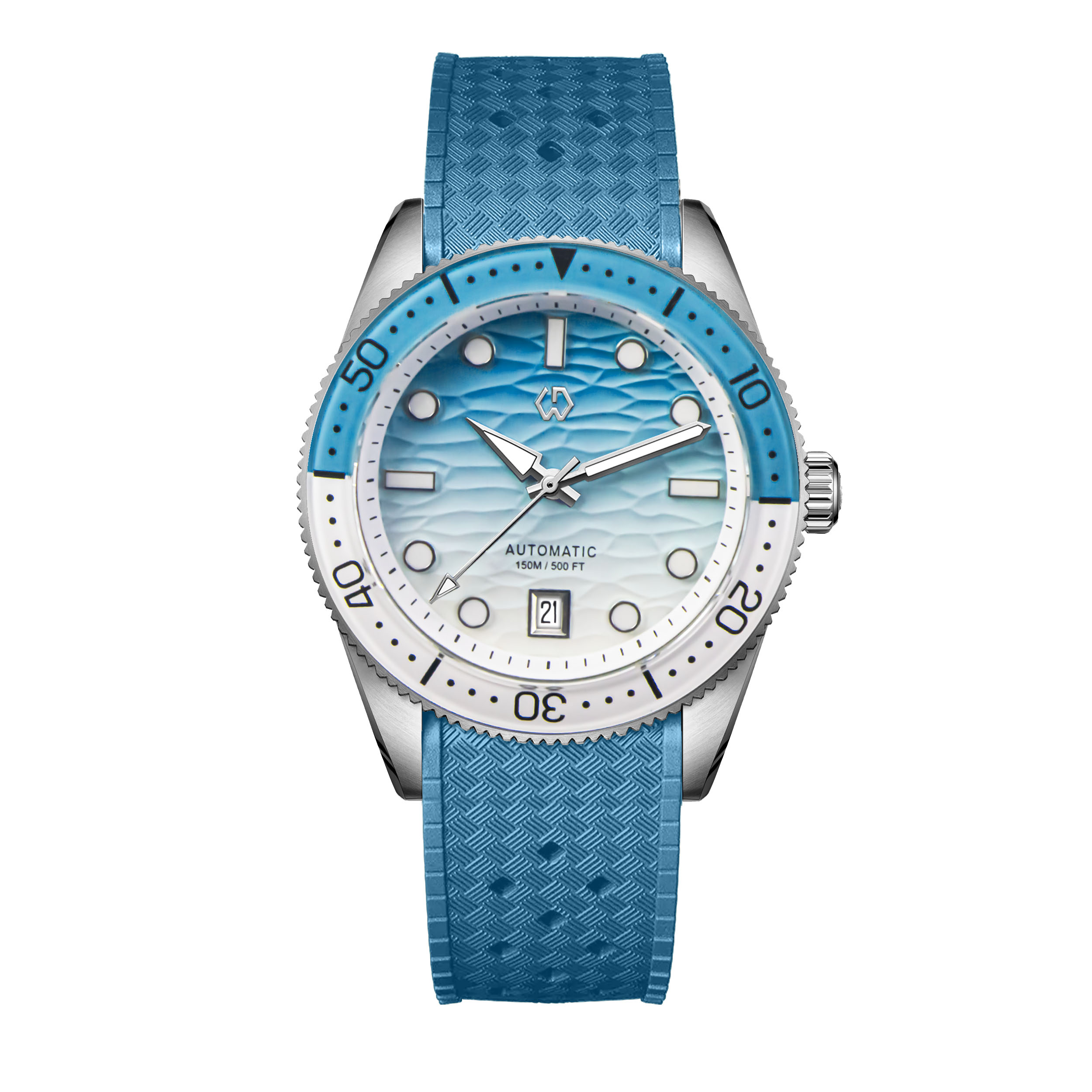 40mm Diver Watch Texture Men's - đánh giá và giá Rubber Strap Diver