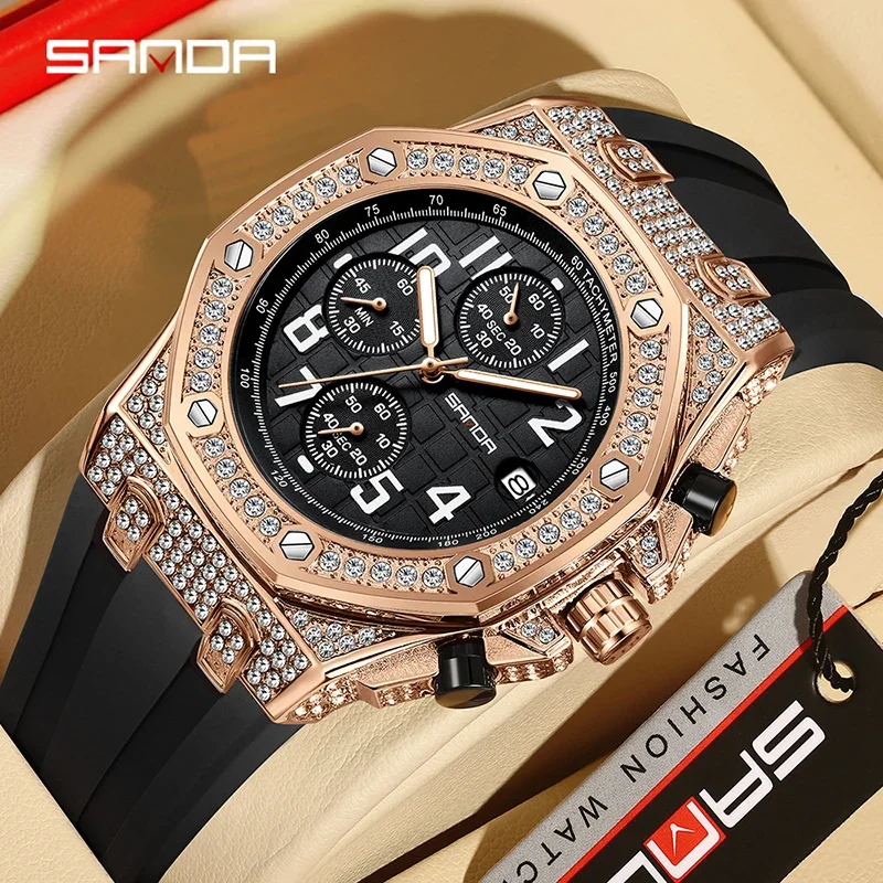 SANDA 7026 Men's Quartz Watch  - đánh giá và giá Tropic Strap Vintage