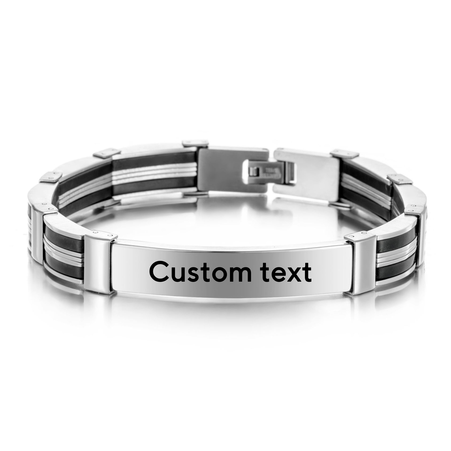 Punk Custom TEXT Name Men Stai - đánh giá và giá Silicone Band Women