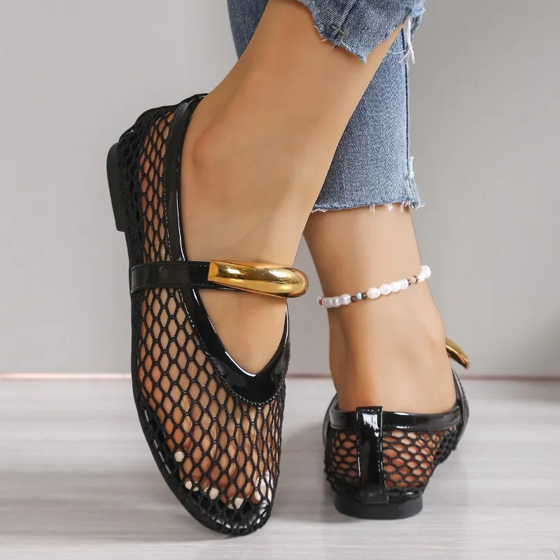 Women's Breathable Summer Roun - đánh giá và giá Mesh Strap Metal