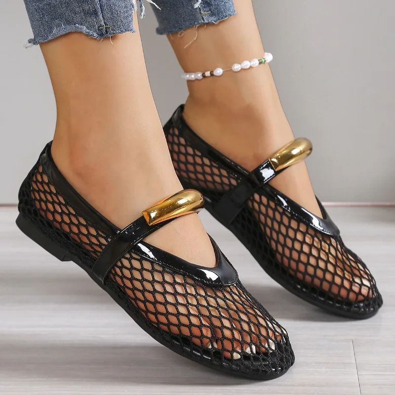 Women's Breathable Summer Roun - đánh giá và giá Mesh Strap Metal