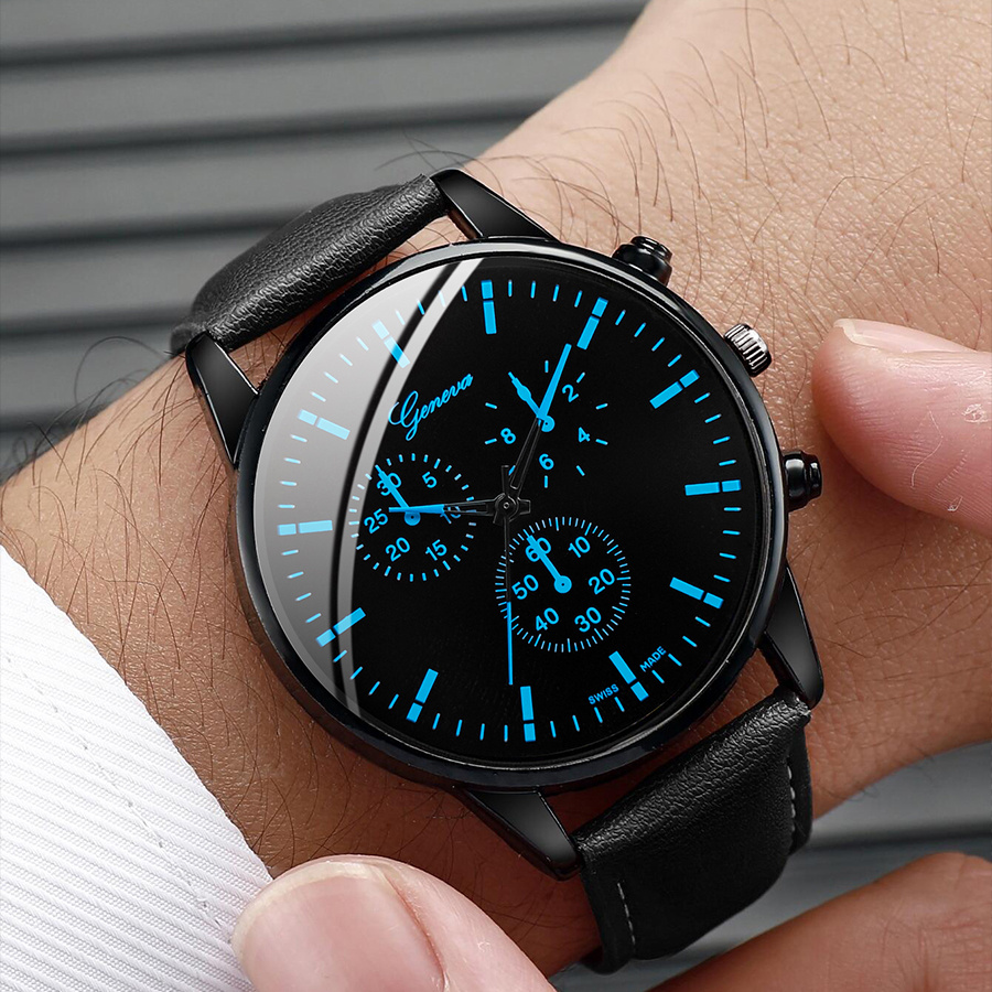 3PCS Fashion Men Business Watc - đánh giá và giá Leather Watch Band Men
