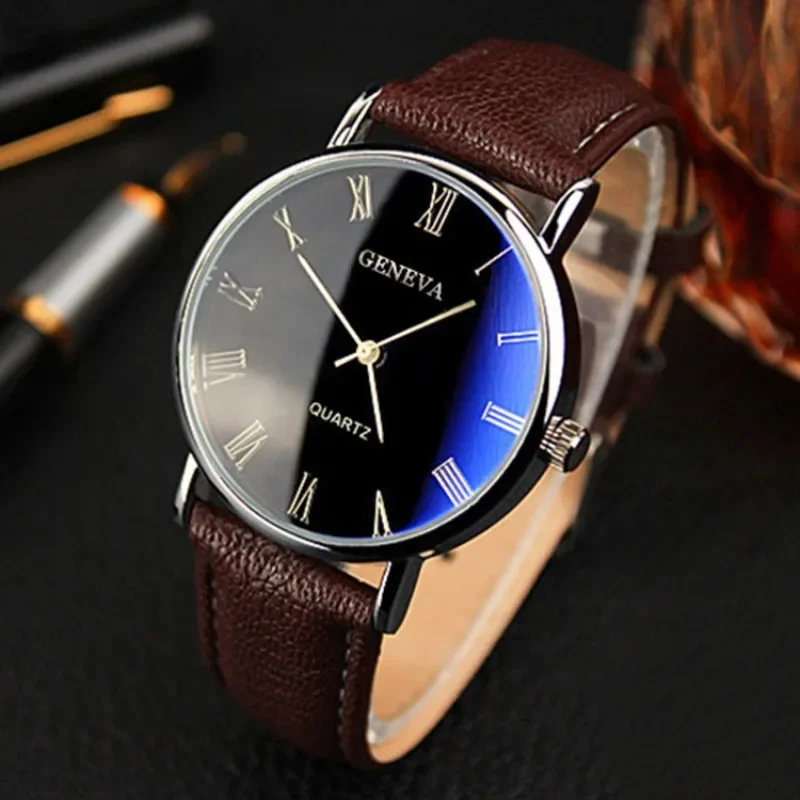 Famous Brand Men Quartz Watch  - đánh giá và giá Leather Watch Band Men