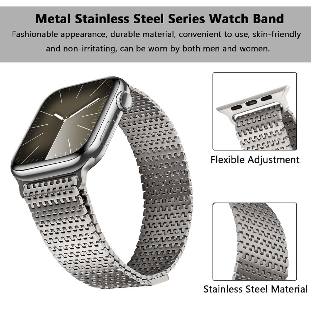 Titanium loop strap for Apple  - đánh giá và giá Milanese Loop Magnetic