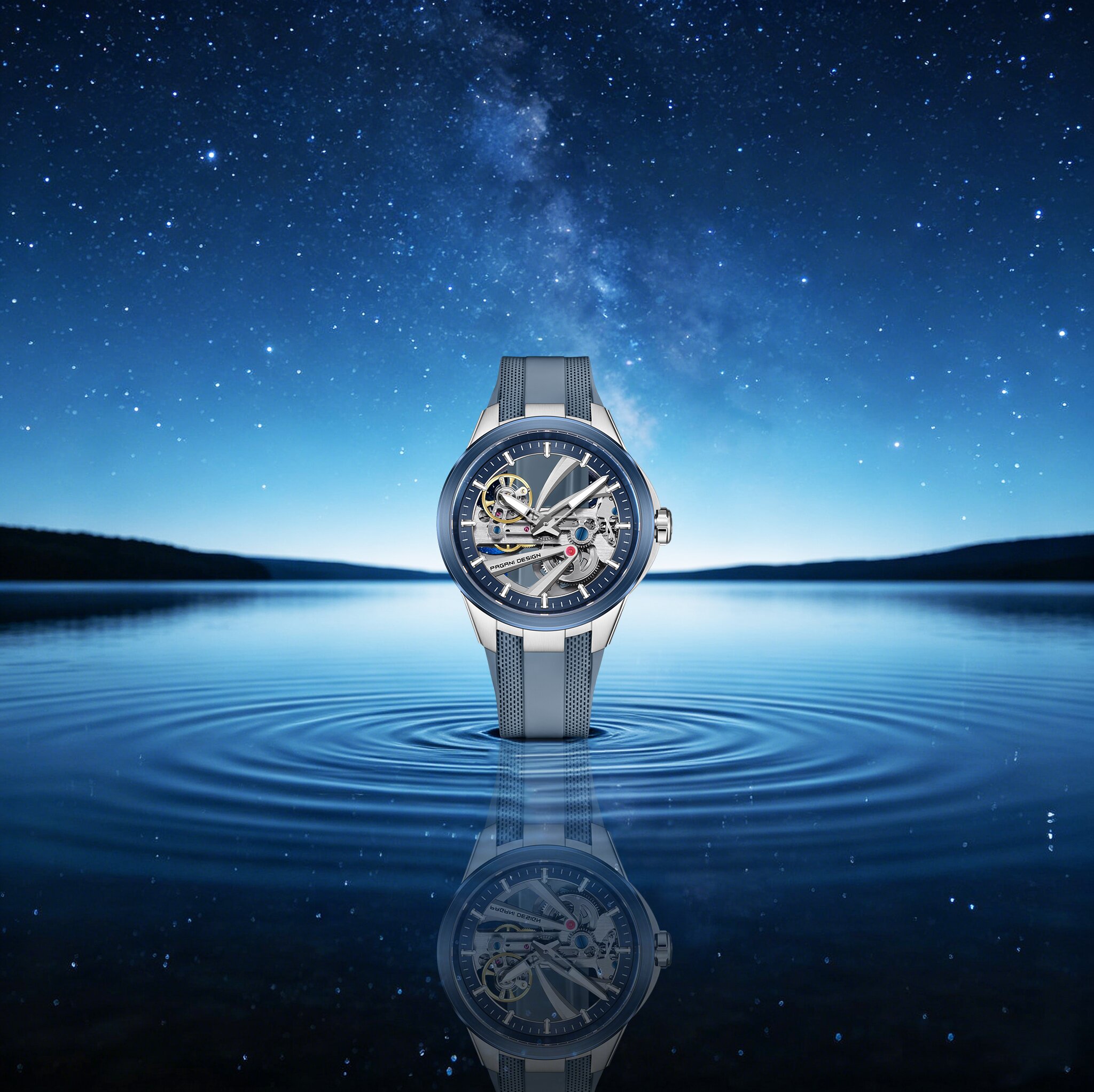 PAGANI DESIGN Men Trendy Mecha - đánh giá và giá Rubber Strap Diver