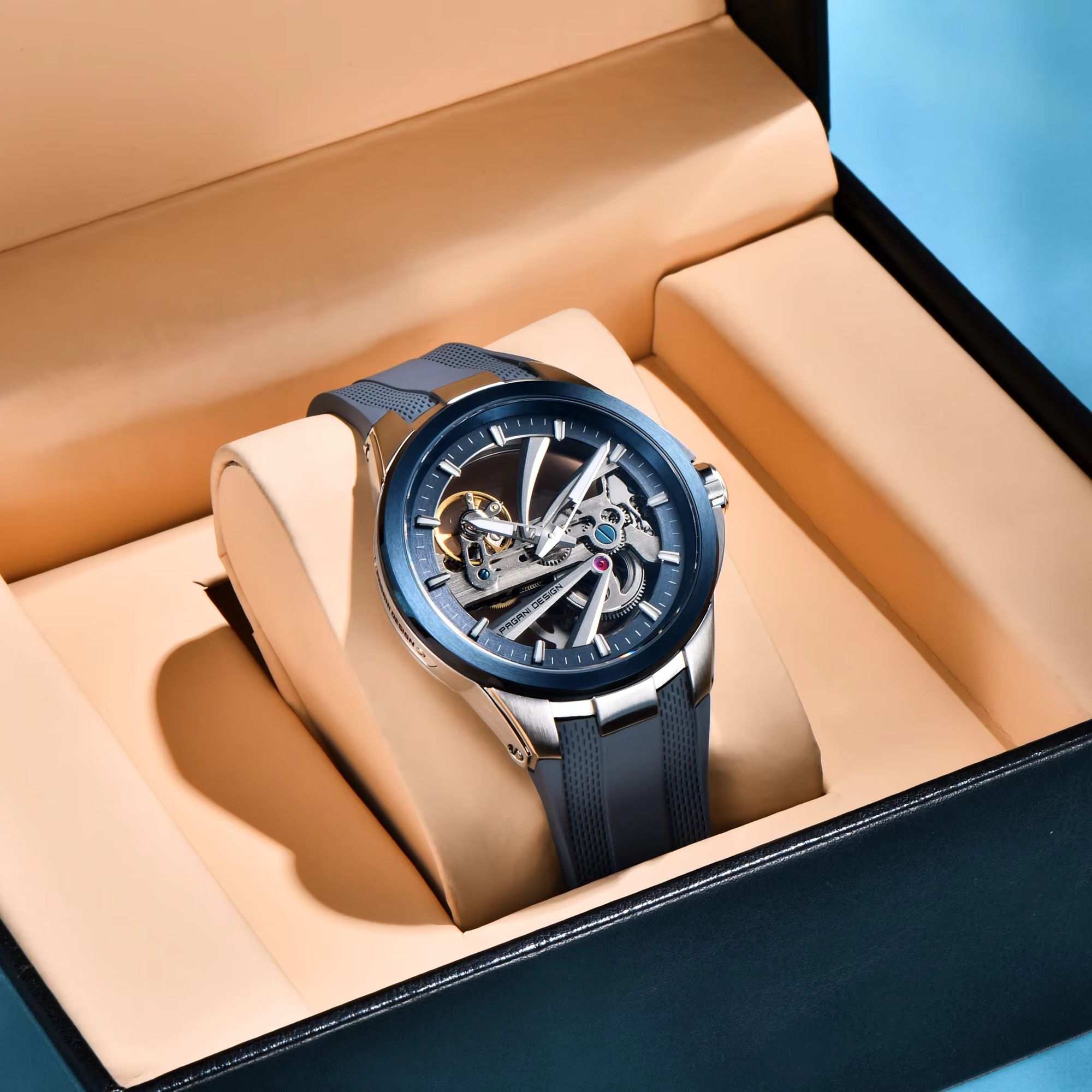 PAGANI DESIGN Men Trendy Mecha - đánh giá và giá Rubber Strap Diver