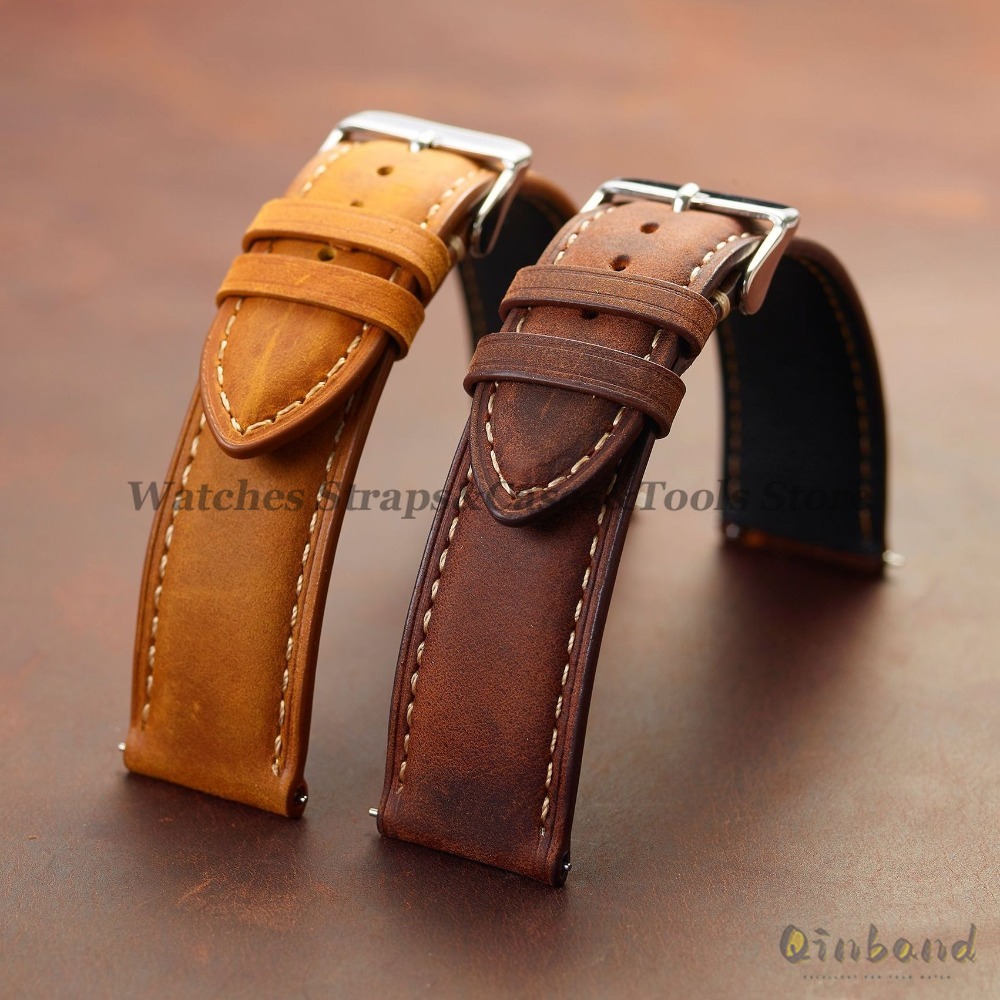 Vintage Cowhide Leather Watch  - đánh giá và giá Leather Strap Quick Release
