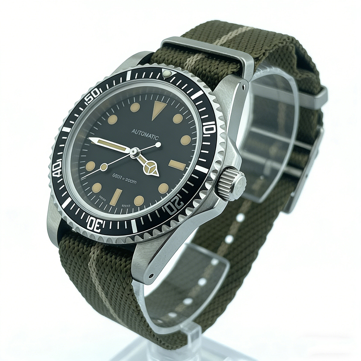 39.5mm Diver Retro watch sapph - đánh giá và giá Tropic Strap Vintage