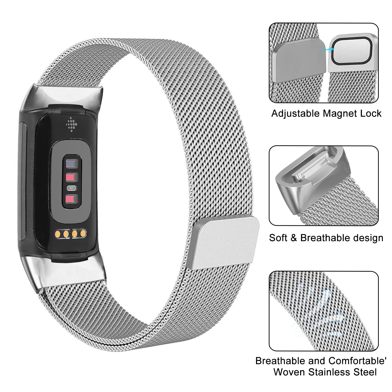 Milanese loop For fitbit charg - đánh giá và giá Milanese Loop Magnetic