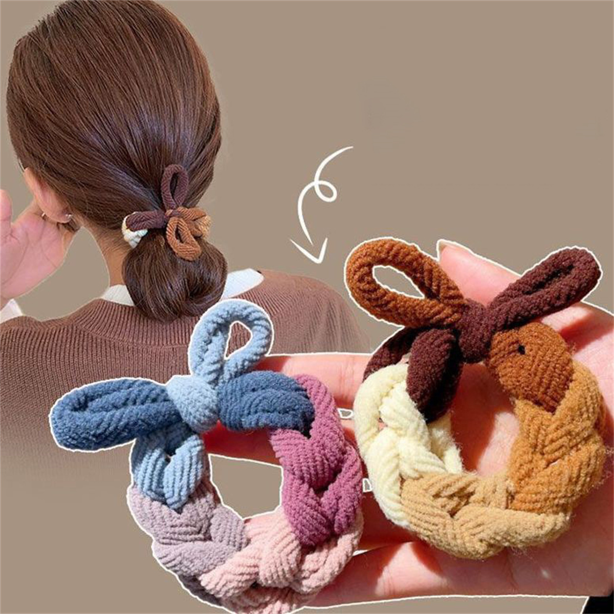 Colorful Hand-Woven Hair Rope  - đánh giá và giá Silicone Band Women